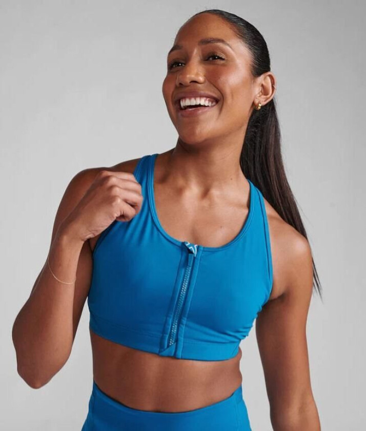 Motion Zip Bra Seaport/White