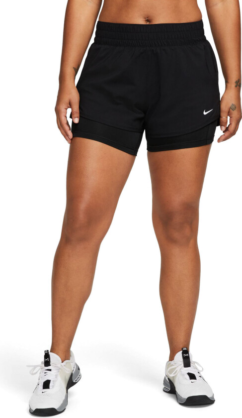 One Dri-Fit 2-In1 Mid Rise 3" Shorts Dame Black L
