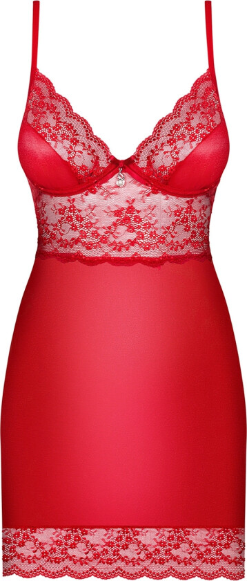 Lovica Rød Chemise-sett - Rød - S/M