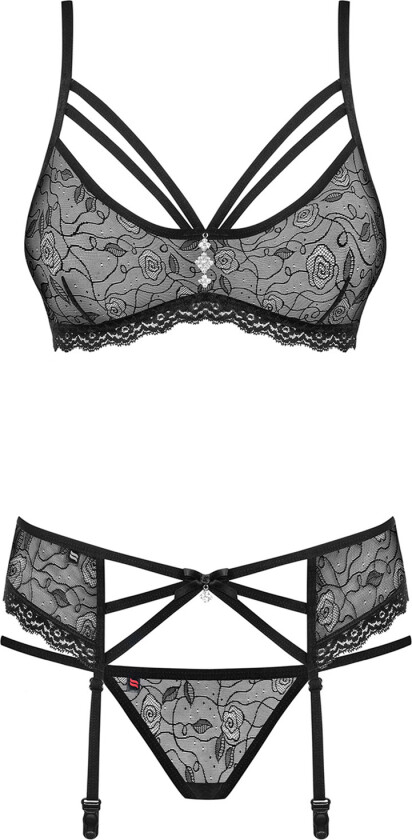 Blonde Set BH, Farge: Svart, Størrelse: S/M, Kvinner