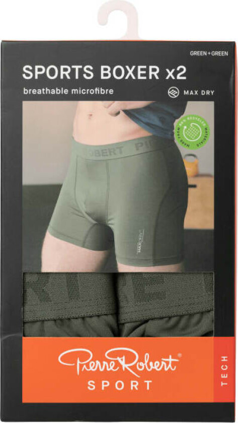 Sports Boxer Men Green M 2pk