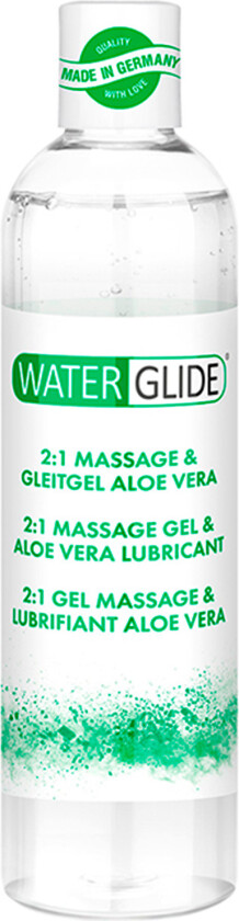 Waterglide Aloe Vera 2-i-1 massasjegel og glidemiddel 300 ml - Klar