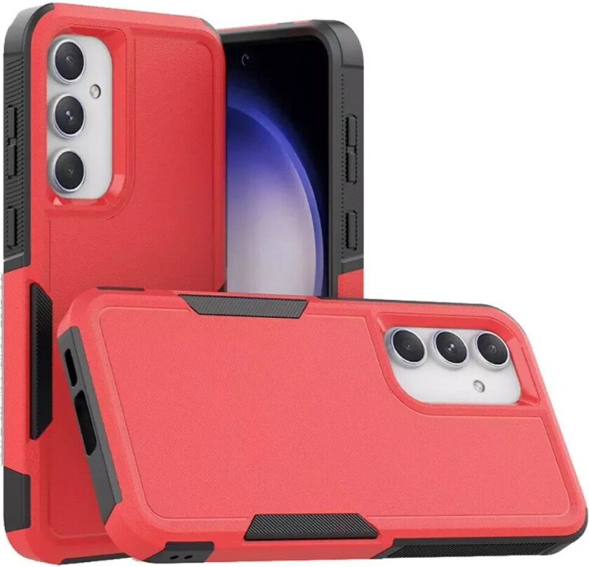 Samsung Galaxy S23 FE Hybrid Håndverker Deksel - Rød / Svart