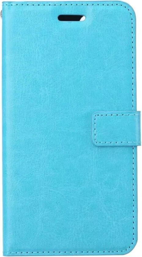 iPhone 12 Pro Max Skinn Flip Deksel med Lommebok - Lyseblå