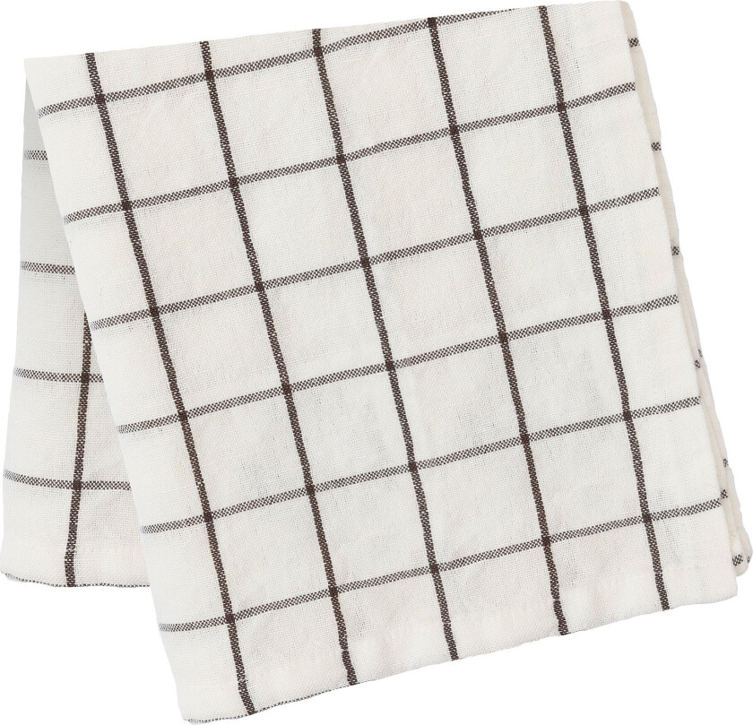 bordduk, store ruter 145x240 cm Hvit-brun