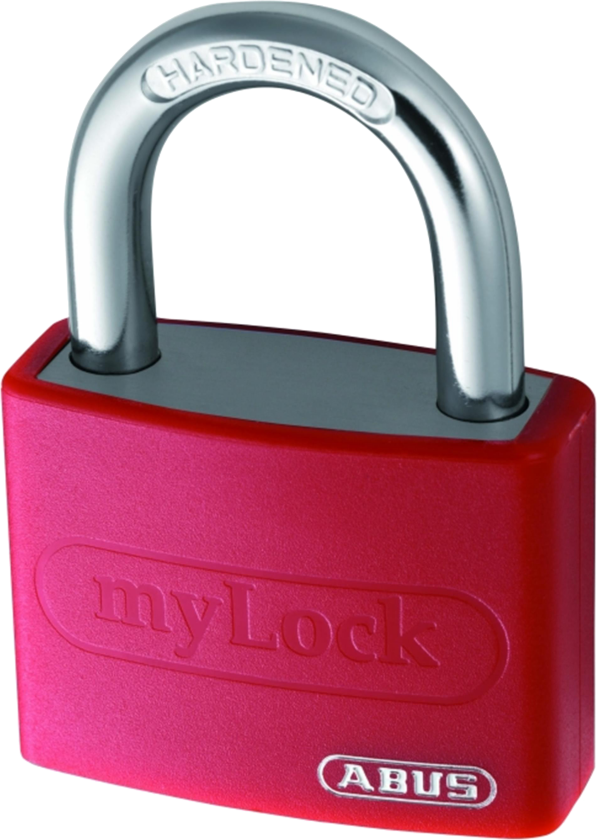 Hængelås T65AL/40 myLock alu/stål rød