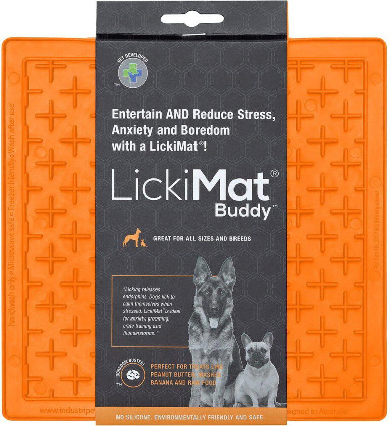 Bilde av LICKI MAT - Dog Bowl Buddy Orange 20X20Cm - (645.5350)