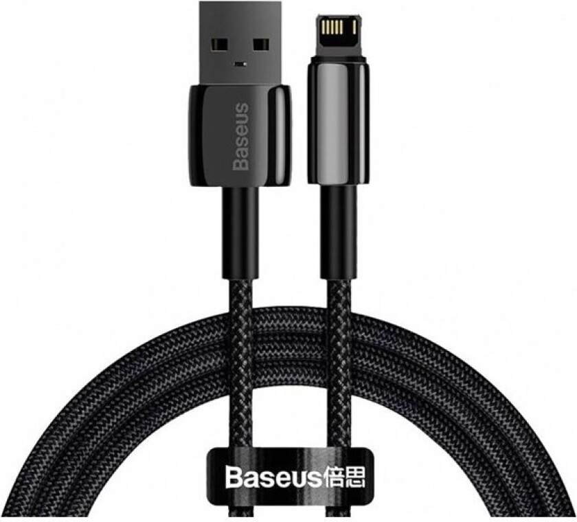 Tungsten Gold Cable USB to iP 2.4A 1m (black)