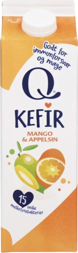 Q Kefir Mango- Appelsin 1l