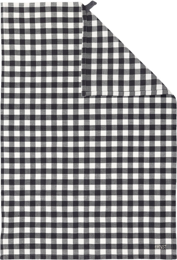 kjøkkenhåndkle, rutete 47x70 cm Gråblå-hvit