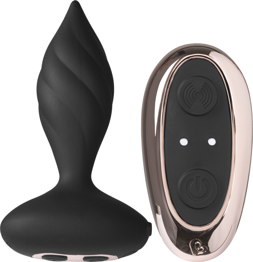 Petite Sensations Desire Vibrerende Fjernkontrollert Butt Plug - Svart