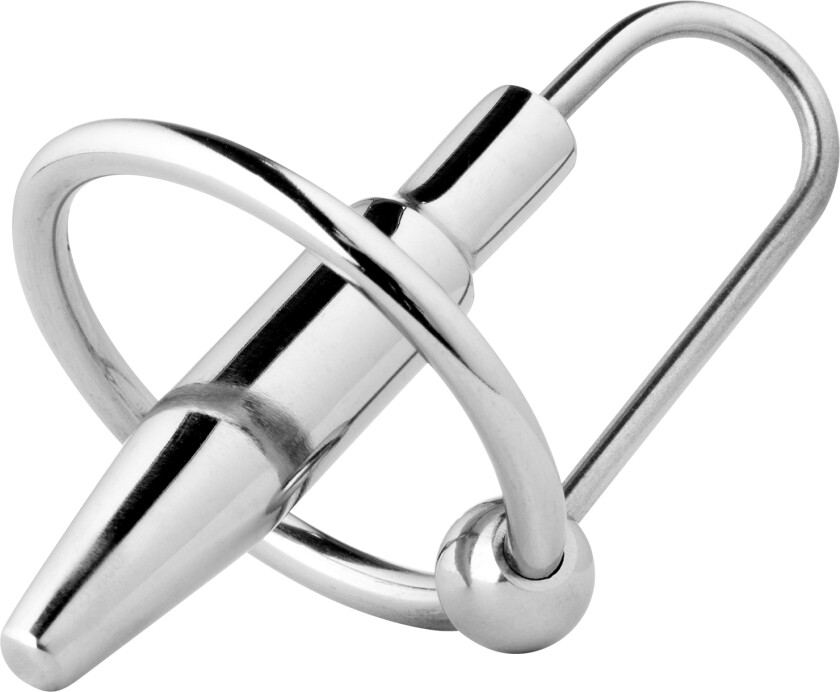 Penis Plugg med Glansring - Sølv - M