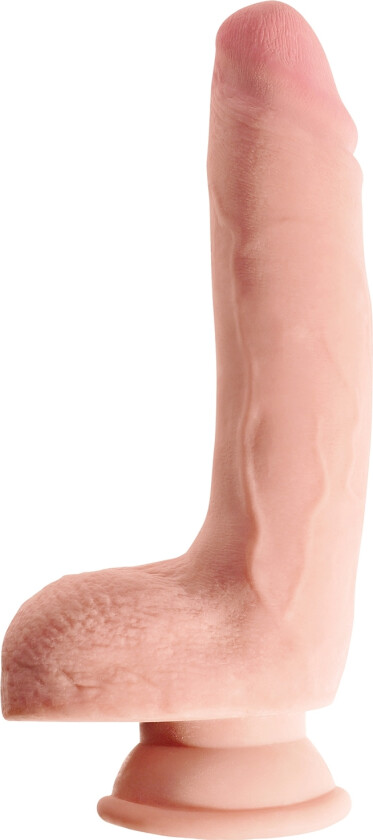 Plus Triple Density Dildo med testikler 24,1 cm - Beige