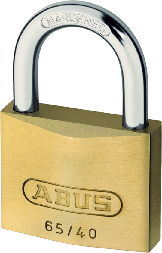 Hængelås 65/25 messing/stål blister