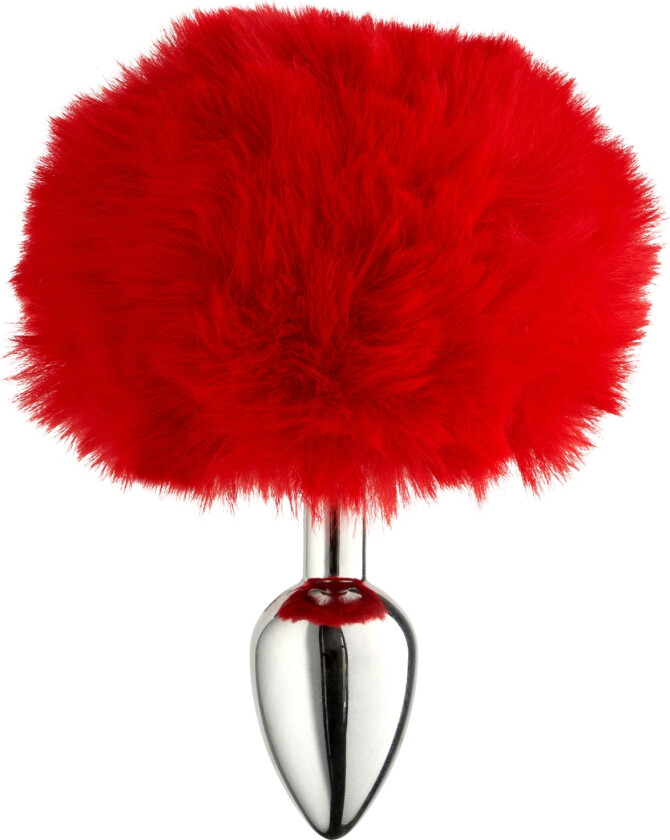 Fluffy Rød Analplugg i Metall S - Rød