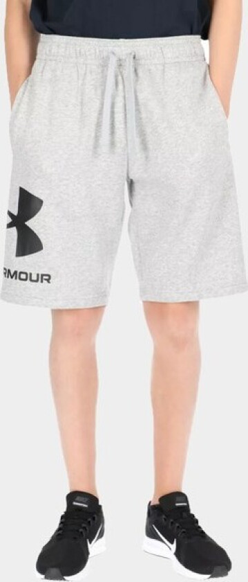 Ua Rival Flc Big Logo Shorts, Mod Gray Light Heather, S, Hverdagsshorts