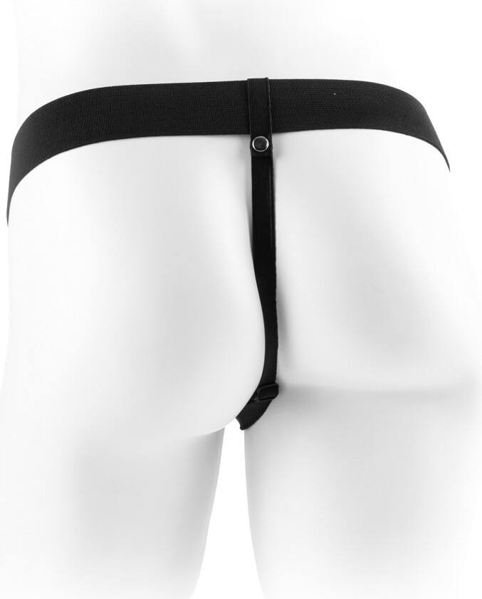 Hollow Strap-on med Baller 23 cm - Beige