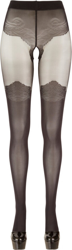 Sexy Åpen Strømpebukse - Svart - M