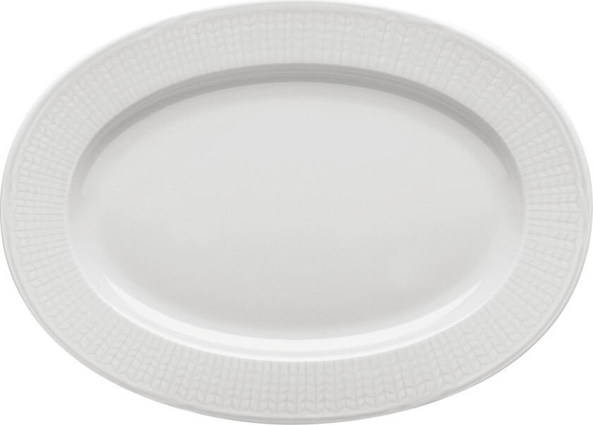 Swedish Grace fat oval 32 cm snø (hvit)