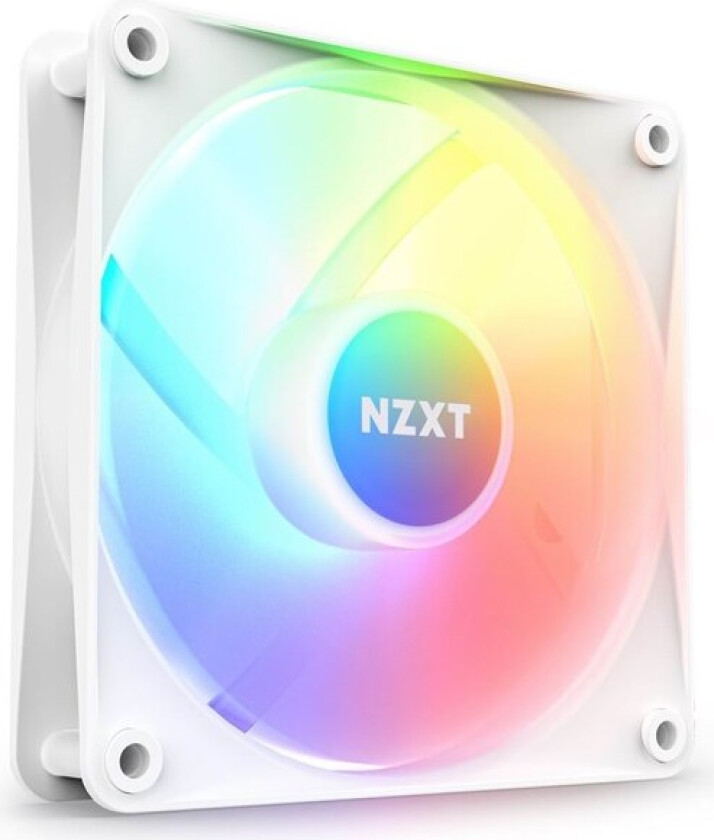 F120 RGB Core - White - Kabinettvifte - 120mm - Hvit med RGB-lys - 34 dBA