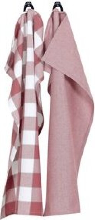 Kjøkkenhåndkle rutet Ted resirkulert 2-pk