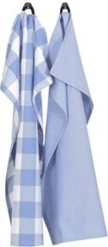 Kjøkkenhåndkle rutet Ted resirkulert 2-pk