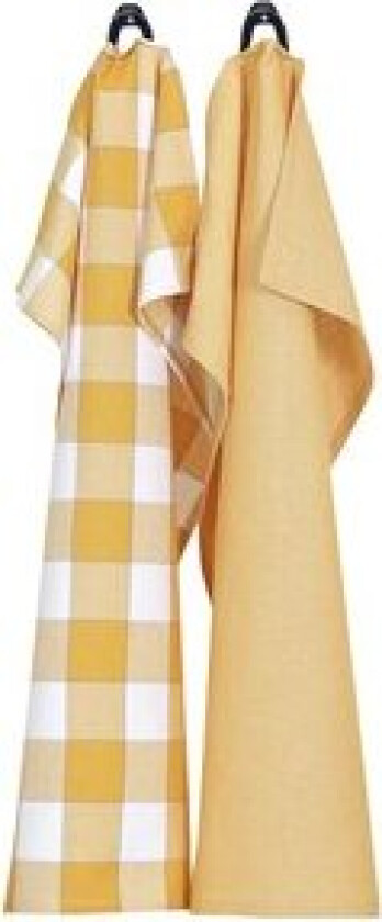 Kjøkkenhåndkle rutet Ted resirkulert 2-pk