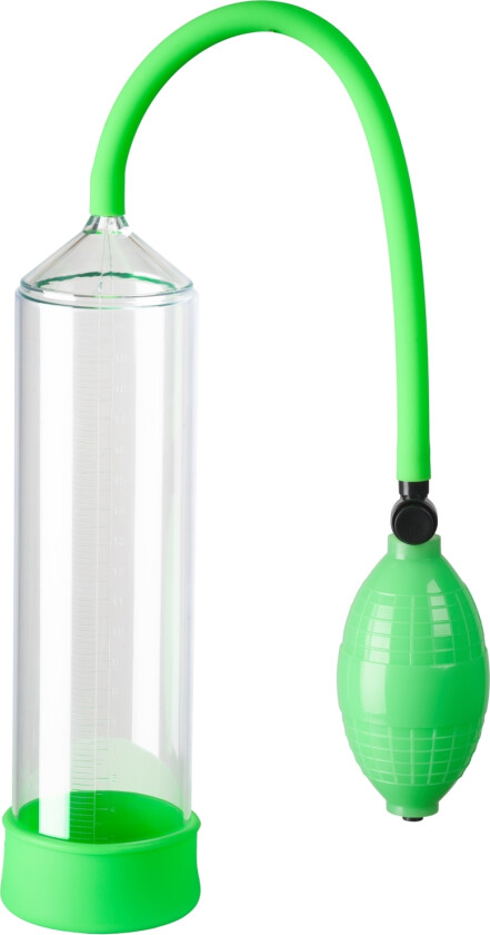 Glow in the Dark Klassisk Penispumpe - Grønn