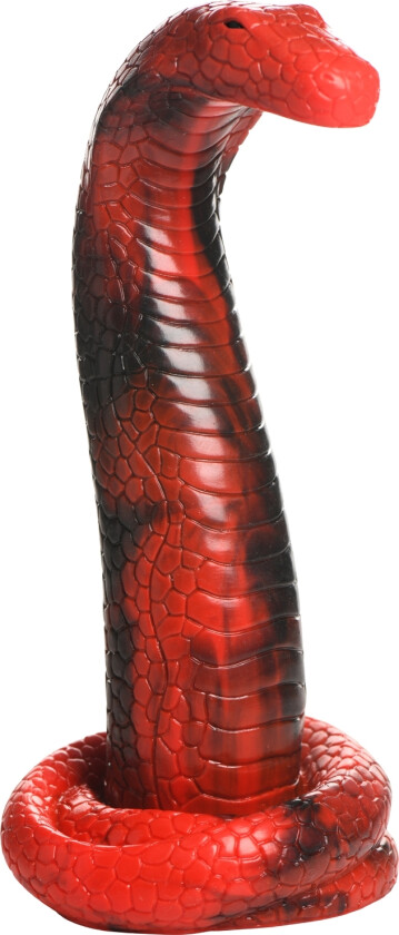 King Cobra Silikondildo 21 cm   - Rød