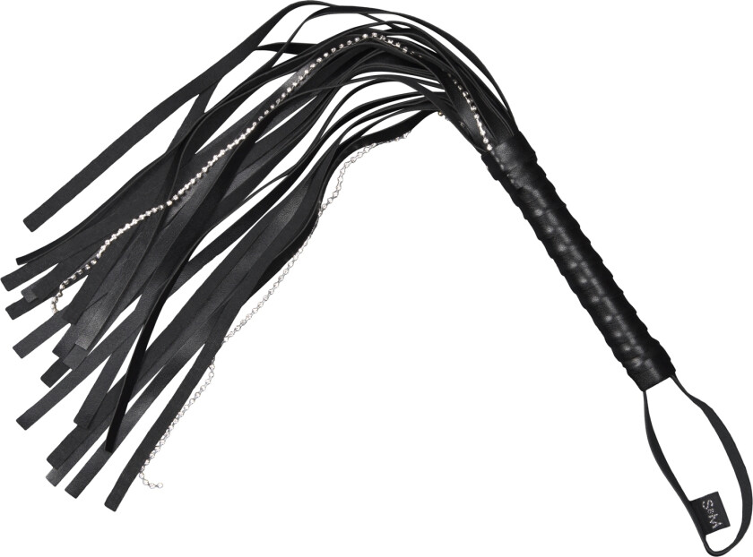 Crystal Whip Flogger 60,5 cm - Svart