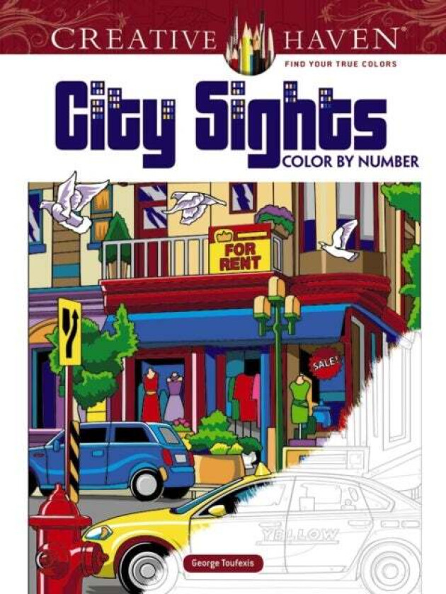 Creative Haven City Sights Color by Number av George Toufexis
