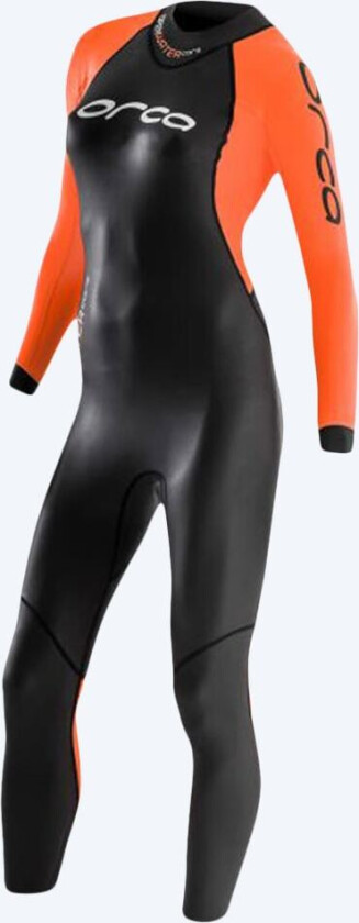 våtdrakt til damer - Open Water Core - Svart/oransje