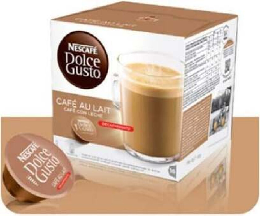 Kaffekapsler Nescafé Dolce Gusto 97934 Café Au Lait (16 uds) Koffeinfri