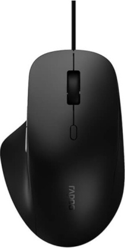 Mouse N500 USB Wired Silent Optical Black - Mus - 6 - Svart