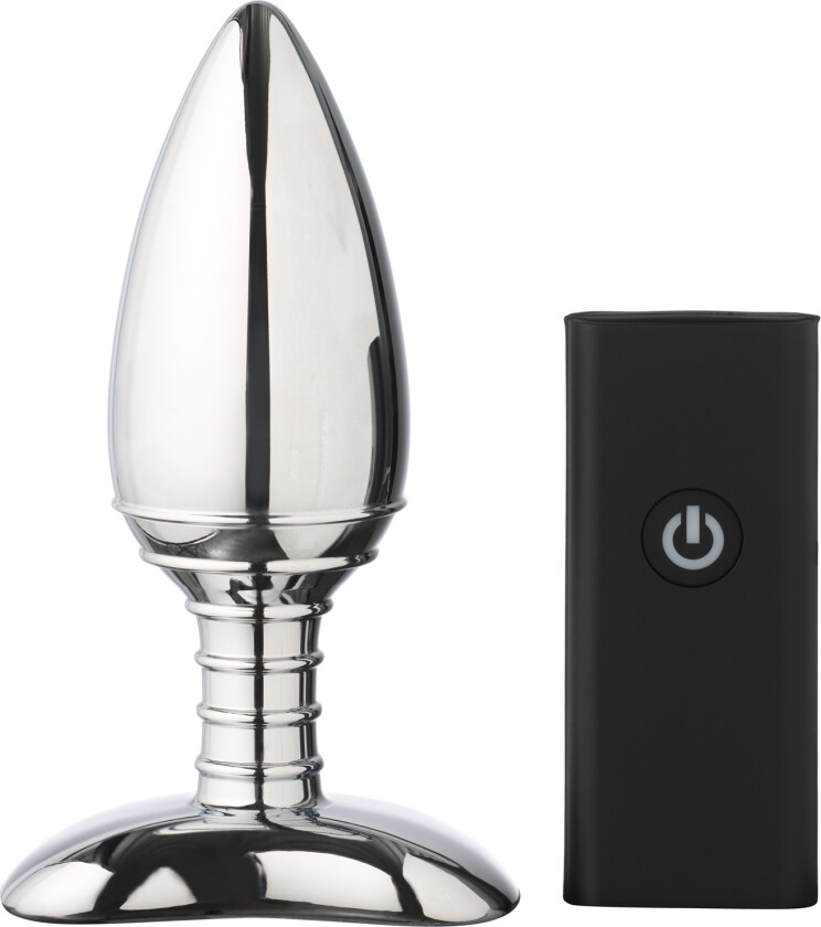 Cestos Aluminium Remote Control Vibrating Butt Plug   - Sølv