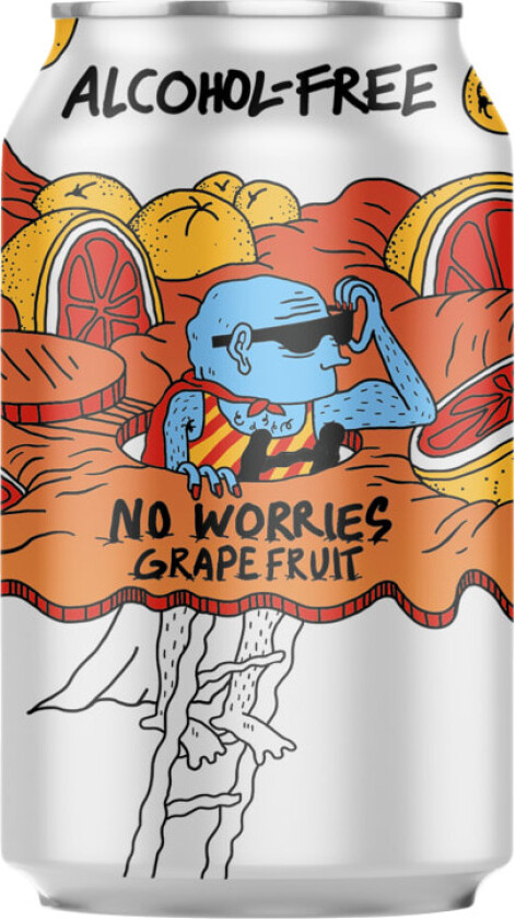 No Worries Grapefruit 0,33l boks