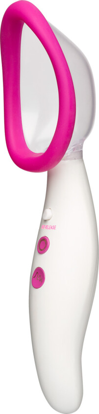 Oppladbar og Vibrerende Vagina Pumpe - Hvit