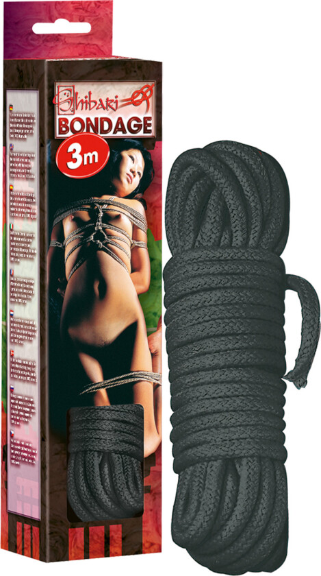 Shibari Bondage Tau 3 m - Svart