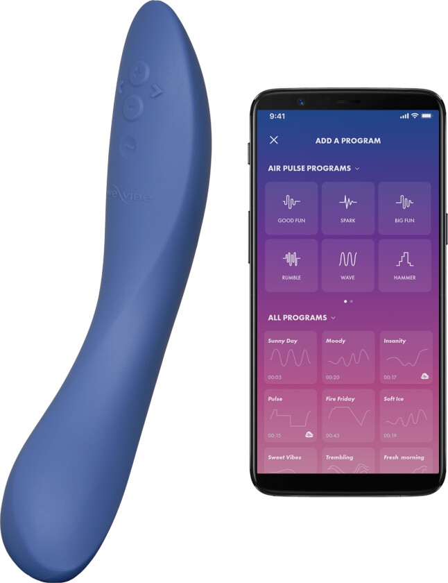 Rave 2 G-punktsvibrator med App - Blå