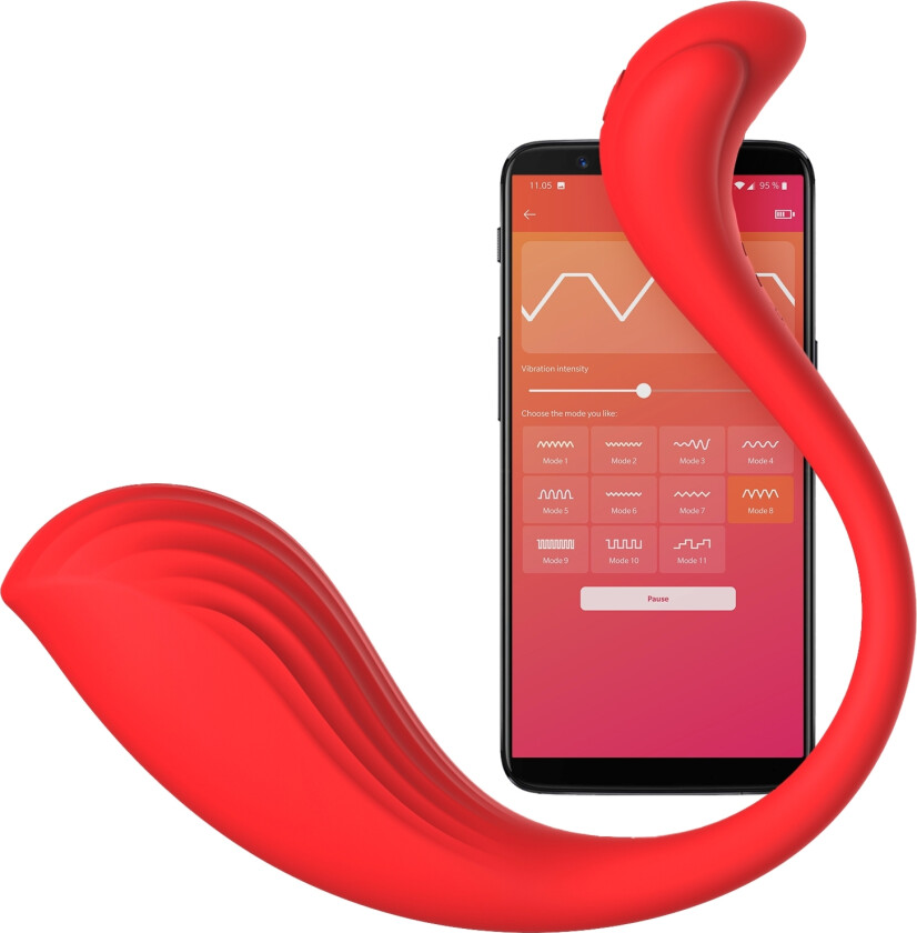 Phoenix Neo App-Controlled Bulletvibrator - Rød