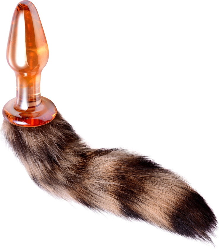 Fox Tail Glass Analplugg - Oransje