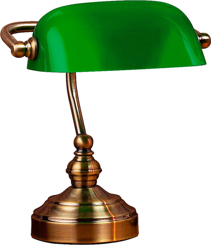- Bankers Bordlampe 42 cm Oxide/Green