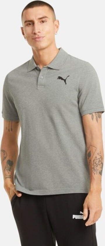 Ess Pique Polo, Medium Gray Heather-Cat, S, Piketrøyer