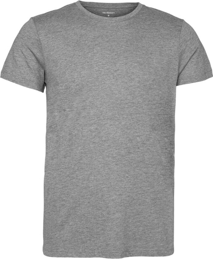 Short Sleeve Crewneck T-Shirt - Grey Melange Grå XXL