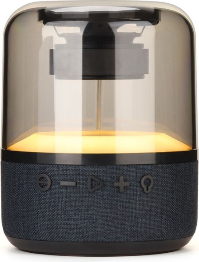 Høyttaler TRANSPARENT SMOKE med stoffpanel og flerfarget LED