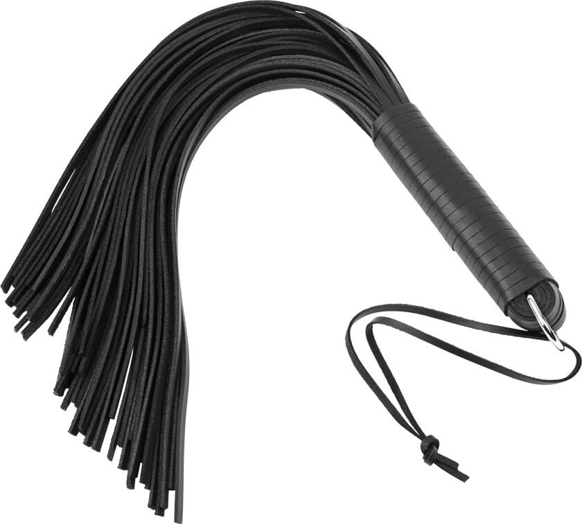 Svart Skinnpisk 47 cm - Svart