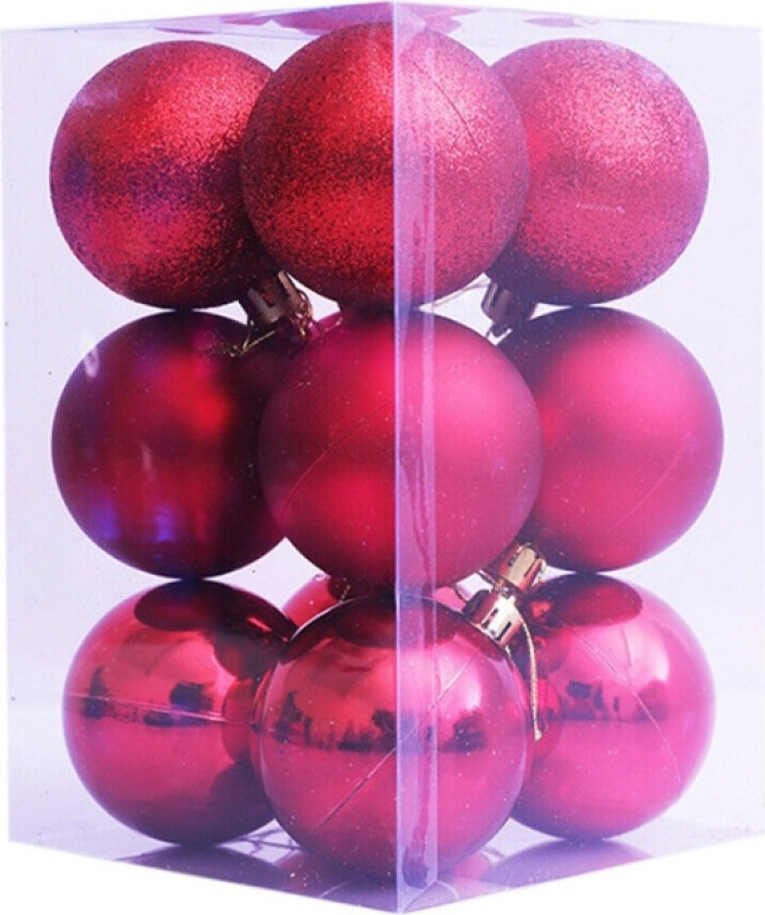 Juletrekuler 12stk, Rød