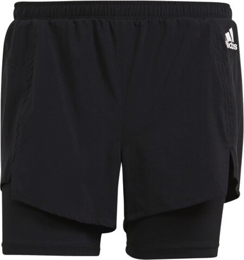 W 2in1 Sho, Black/White, Xs,  Treningsshorts