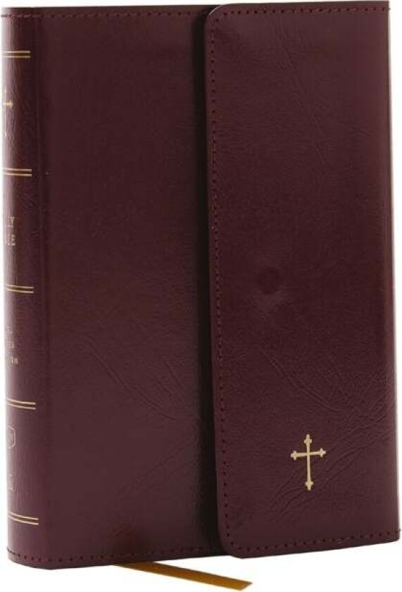 KJV Compact Bible w/ 43,000 Cross References, Burgundy Leatherflex with flap, Red Letter, Comfort Pr av Thomas Nelson