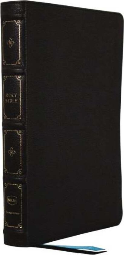 NKJV, Large Print Thinline Reference Bible, Blue Letter, Maclaren Series, Leathersoft, Black, Thumb av Thomas Nelson